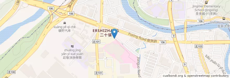 Mapa de ubicacion de 停車繳費機 en 臺灣, 新北市, 新店區.