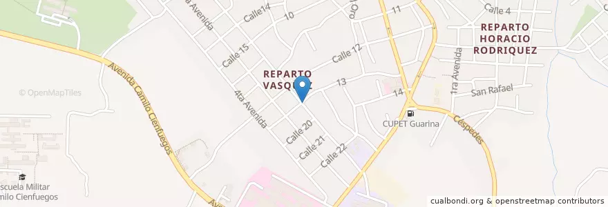 Mapa de ubicacion de Kiosco de los Vega en کوبا, Granma, Manzanillo, Ciudad De Manzanillo.