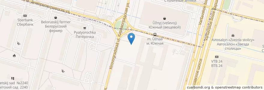 Mapa de ubicacion de Шаурма en Россия, Центральный Федеральный Округ, Москва, Южный Административный Округ.