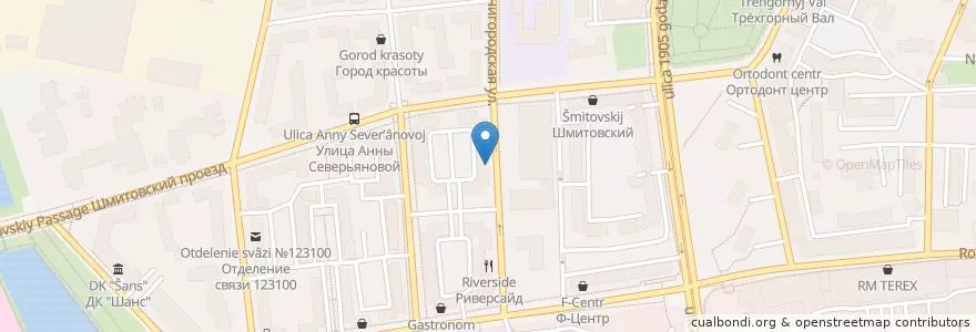 Mapa de ubicacion de Участковый пункт полиции en Russie, District Fédéral Central, Moscou, Центральный Административный Округ, Пресненский Район.