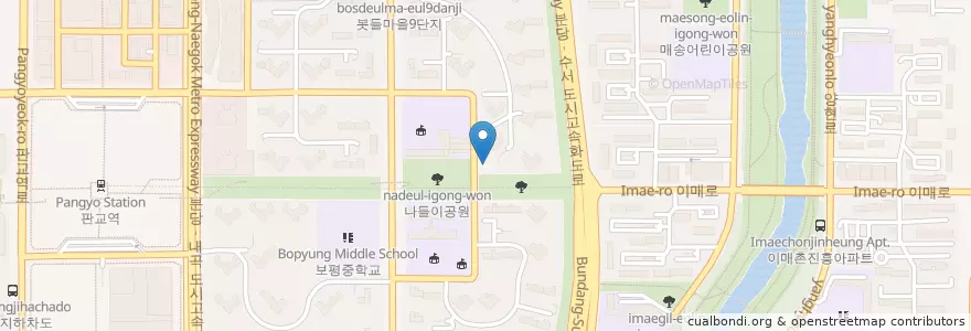 Mapa de ubicacion de 판교소망교회 en Coreia Do Sul, Gyeonggi, 분당구.