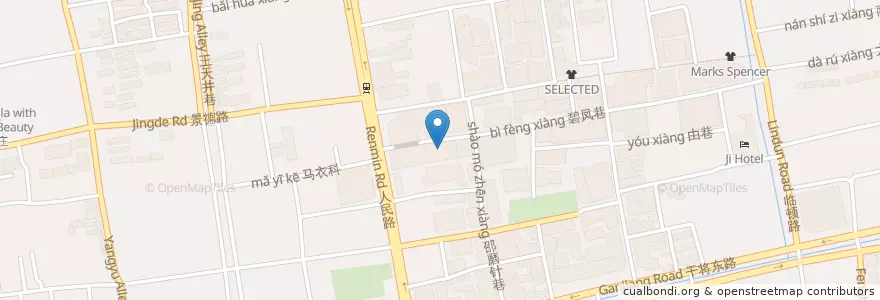 Mapa de ubicacion de Tang Gong en Çin, Suzhou, Jiangsu, 姑苏区, 平江街道.