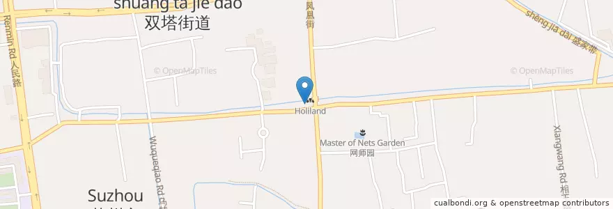 Mapa de ubicacion de TongDe Xing en China, Suzhou City, Jiangsu, Gusu District, 双塔街道.