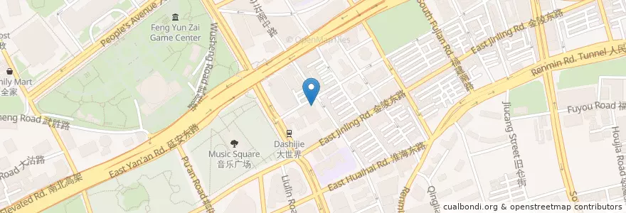 Mapa de ubicacion de 燕云楼 en 中国, 上海市, 黄浦区.