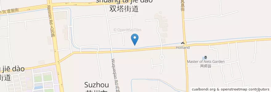 Mapa de ubicacion de Yà Kè Xi Jiulóu en Çin, Suzhou, Jiangsu, 姑苏区, 双塔街道.