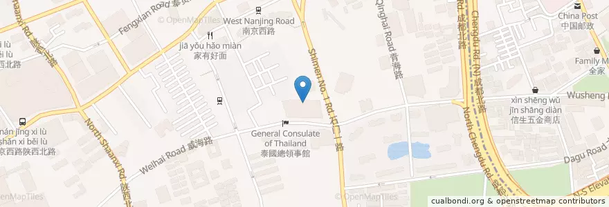 Mapa de ubicacion de 四季轩 en China, Shanghai, Jing’An.
