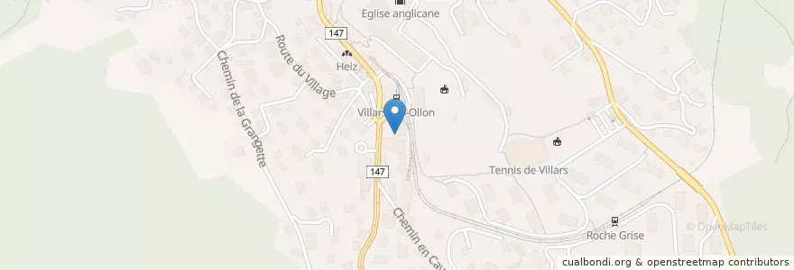 Mapa de ubicacion de Blues Bar en Suíça, Vaud, District D'Aigle, Ollon.