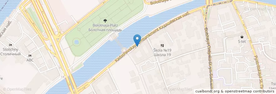 Mapa de ubicacion de Коммерцбанк (Евразия) en Russia, Distretto Federale Centrale, Москва, Центральный Административный Округ, Район Якиманка.