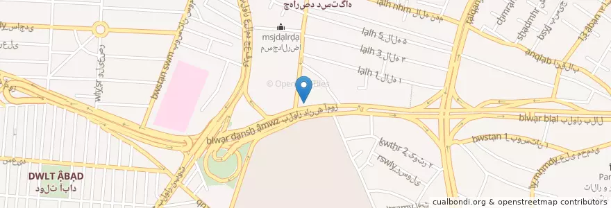 Mapa de ubicacion de بانک قوانین en إیران, محافظة ألبرز, شهرستان کرج, بخش مرکزی شهرستان کرج, کرج.