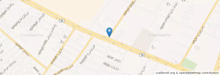 Mapa de ubicacion de بانک مسکن en Irão, استان البرز, شهرستان کرج, بخش مرکزی شهرستان کرج, کرج.