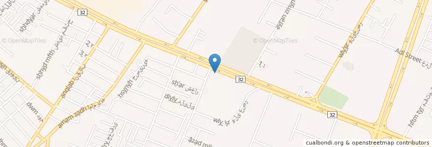 Mapa de ubicacion de بانک قوامین en Iran, استان البرز, شهرستان کرج, بخش مرکزی شهرستان کرج, کرج.