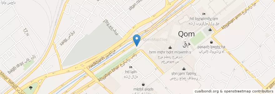 Mapa de ubicacion de کلانتری ۱۴ en Iran, استان قم, شهرستان قم, بخش مرکزی, Qom.