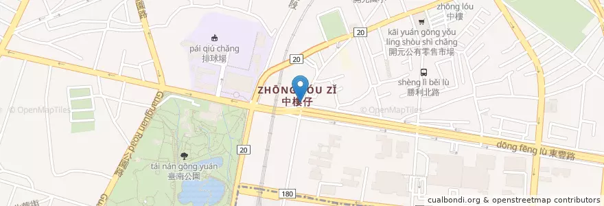 Mapa de ubicacion de am's foods and goods en 타이완, 타이난 시, 베이구.