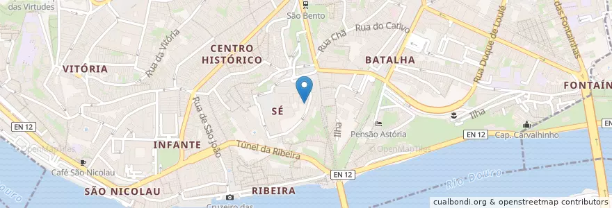 Mapa de ubicacion de Cafetaria en Portugal, Norte, Porto, Área Metropolitana Do Porto, Porto, Vila Nova De Gaia, Cedofeita, Santo Ildefonso, Sé, Miragaia, São Nicolau E Vitória.