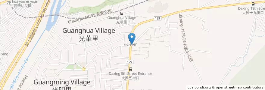 Mapa de ubicacion de 大興冰店 en Taiwan, 臺中市, 太平區.