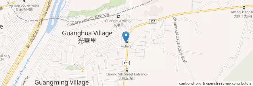 Mapa de ubicacion de 吐木熱壓吐司 en 타이완, 타이중 시, 타이핑구.