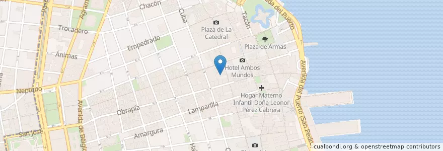 Mapa de ubicacion de Cursos de varios tipos en 쿠바, La Habana, La Habana Vieja.