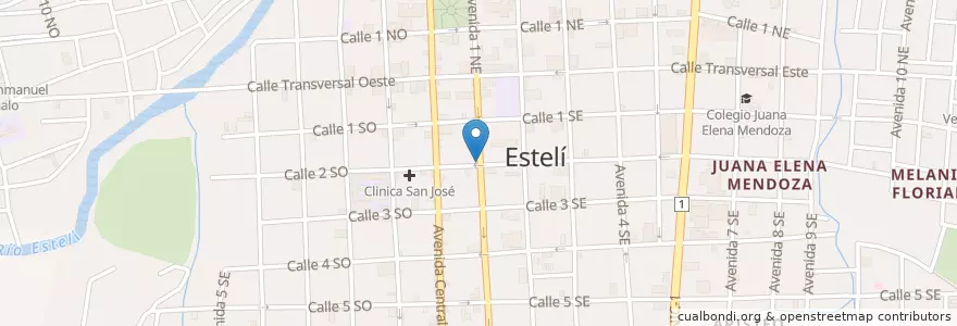 Mapa de ubicacion de Pacos en 니카라과, Estelí, Estelí (Municipio), Estelí.