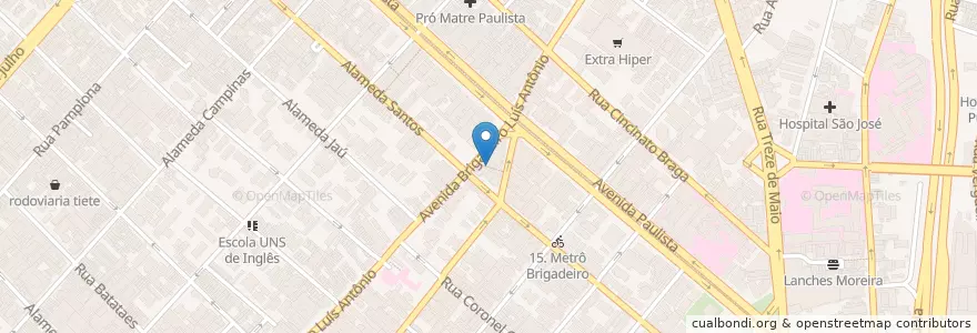 Mapa de ubicacion de Yakitori Mizusaka en البَرَازِيل, المنطقة الجنوبية الشرقية, ساو باولو, Região Geográfica Intermediária De São Paulo, Região Metropolitana De São Paulo, Região Imediata De São Paulo, ساو باولو.