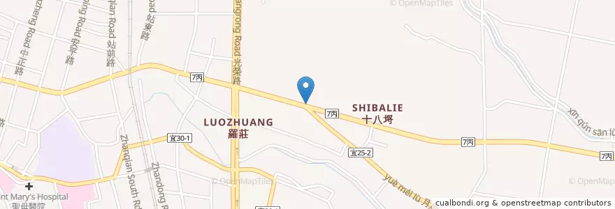 Mapa de ubicacion de 阿姑乾麵 en 臺灣, 臺灣省, 宜蘭縣, 羅東鎮.