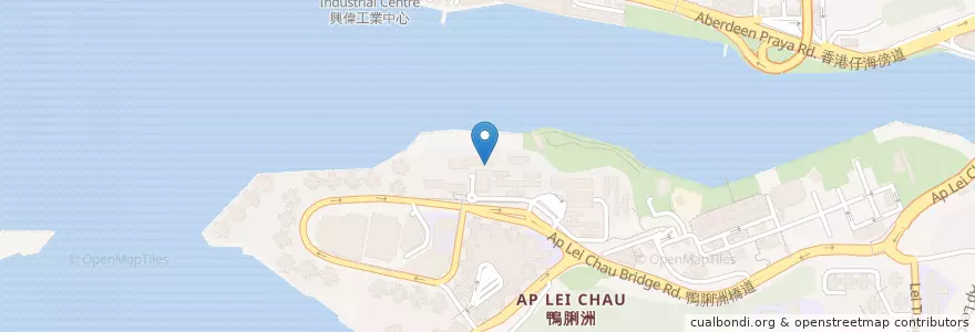 Mapa de ubicacion de 鴨脷洲郵政局 Ap Lei Chau Post Office en China, Cantão, Hong Kong, Ilha De Hong Kong, Novos Territórios, 南區 Southern District.