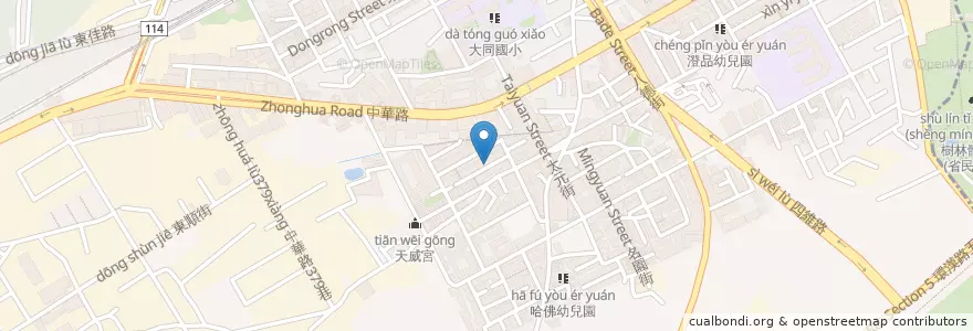 Mapa de ubicacion de 無極天公廟 en تایوان, 新北市, 樹林區.