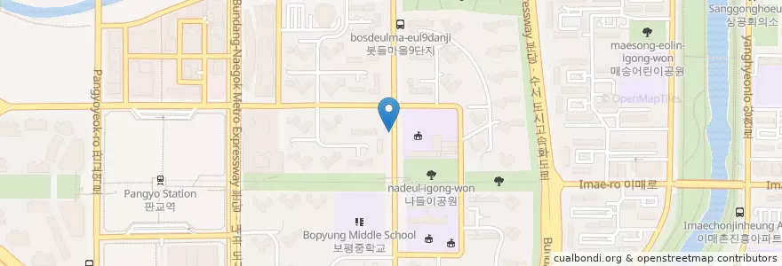 Mapa de ubicacion de 조박사짬뽕 en كوريا الجنوبية, 경기도, 분당구.