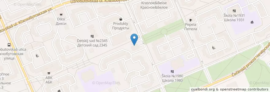 Mapa de ubicacion de Территория en Russia, Distretto Federale Centrale, Москва, Юго-Западный Административный Округ, Južnoe Butovo.