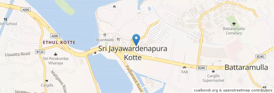 Mapa de ubicacion de Peoples Bank ATM en 斯里蘭卡, 西部省, කොළඹ දිස්ත්‍රික්කය.