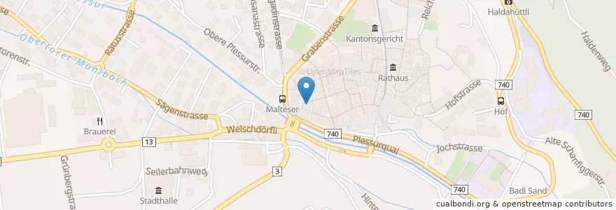 Mapa de ubicacion de Hemingway's en Швейцария, Граубюнден (Гризон), Plessur, Chur.
