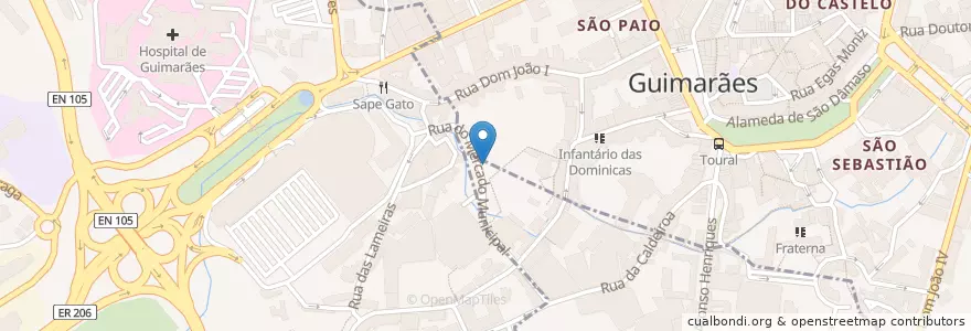 Mapa de ubicacion de Feira Semanal en Portugal, Norte, Braga, Ave, Guimarães.