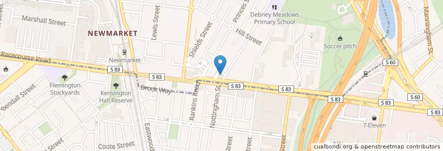 Mapa de ubicacion de KFC en オーストラリア, ビクトリア, City Of Melbourne.