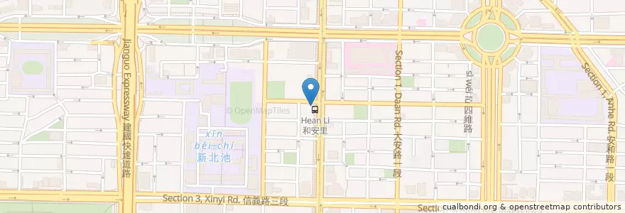 Mapa de ubicacion de 欣美精神科診所 en 台湾, 新北市, 台北市, 大安区.