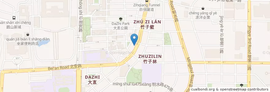 Mapa de ubicacion de 北安聯合診所 en تايوان, تايبيه الجديدة, تايبيه, 中山區.