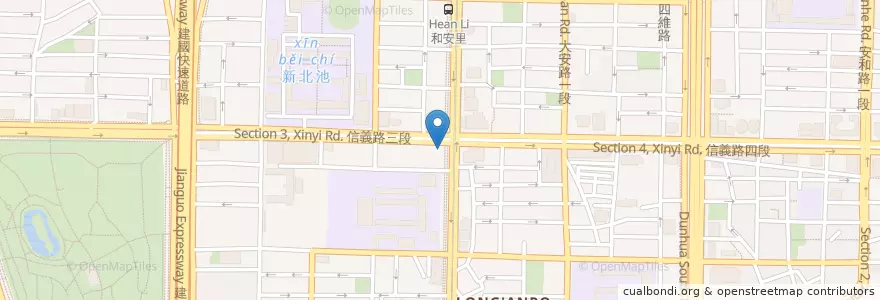 Mapa de ubicacion de 昱捷診所 en Taiwan, New Taipei, Taipei, Da'an District.