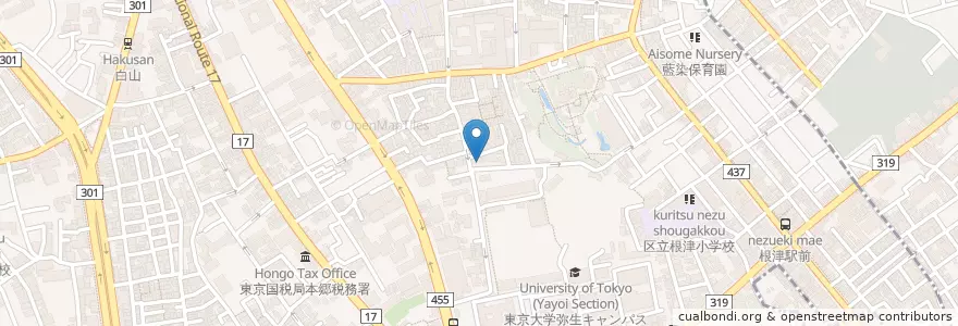 Mapa de ubicacion de 東京聖テモテ教会 en ژاپن, 東京都, 文京区.