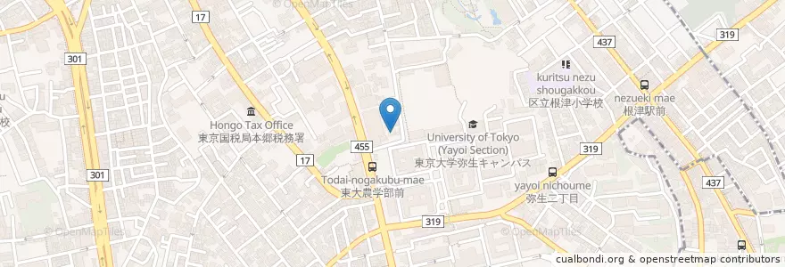 Mapa de ubicacion de 西教寺 en ژاپن, 東京都, 文京区.