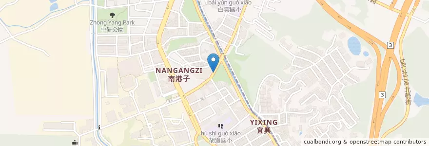 Mapa de ubicacion de 福山公園 en 臺灣, 新北市, 臺北市, 南港區.