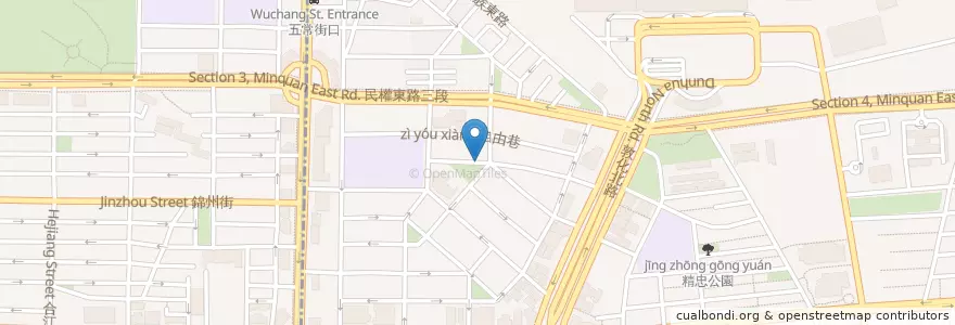 Mapa de ubicacion de 民有一號公園 en Taïwan, Nouveau Taipei, Taipei, District De Songshan.