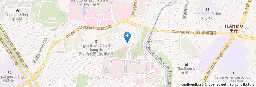 Mapa de ubicacion de Cheng Hsin General Hospital en Taiwan, New Taipei, Taipei, Beitou.