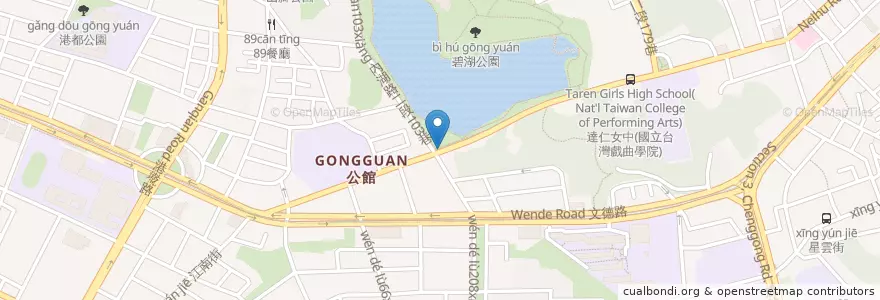 Mapa de ubicacion de 碧湖公園 en Taïwan, Nouveau Taipei, Taipei, District De Neihu.