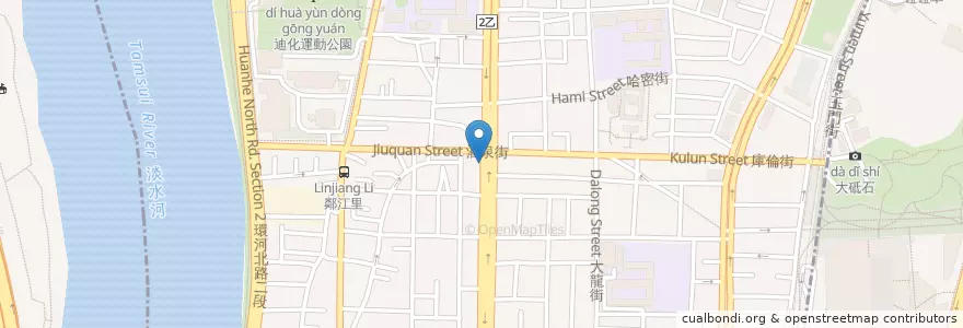 Mapa de ubicacion de 重慶酒泉街口 en 臺灣, 新北市, 臺北市, 大同區.