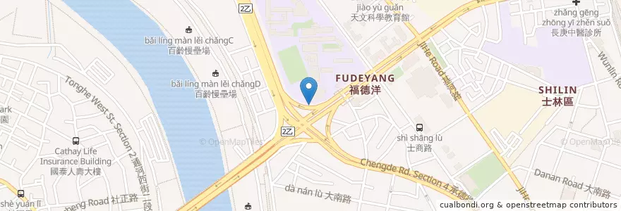 Mapa de ubicacion de 陽明高中 en Taïwan, Nouveau Taipei, Taipei, District De Shilin.