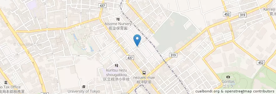 Mapa de ubicacion de 喫茶・ギャラリー　りんごや en 日本, 東京都, 文京区.