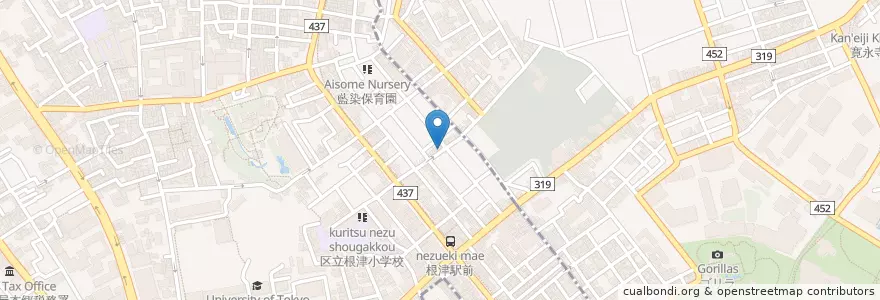 Mapa de ubicacion de 一二三 en Japan, Tokio, 文京区.