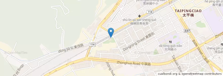 Mapa de ubicacion de 東陽市民活動中心 en Tayvan, 新北市, 樹林區.