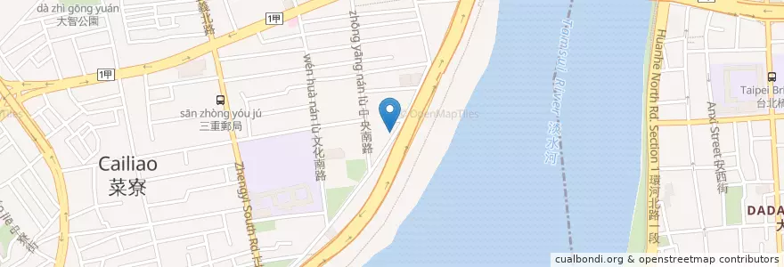 Mapa de ubicacion de 環河福德南路口 en تایوان, 新北市.