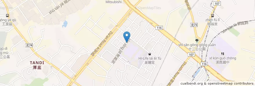 Mapa de ubicacion de 文林國小(潭興街) en Taiwan, Nuova Taipei, Distretto Di Shulin.