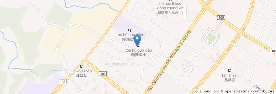 Mapa de ubicacion de 頭湖國小 en Taiwán, Nuevo Taipéi, 林口區.