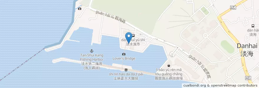 Mapa de ubicacion de 漁人碼頭 en 臺灣, 新北市, 淡水區.